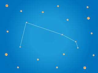 Wall Mural - aries constellation stars in outer space. zodiac sign aries constellation stars. vector illustration