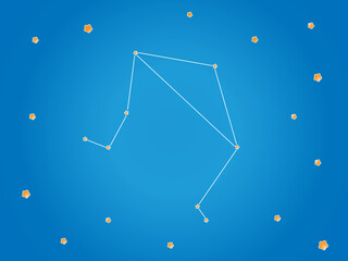 Wall Mural - zodiac sign libra constellation stars in outer space with libra lines. vector illustration.