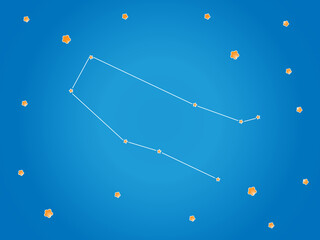 Wall Mural - gemini constellation stars in outer space. zodiac sign gemini constellation lines. vector illustrati