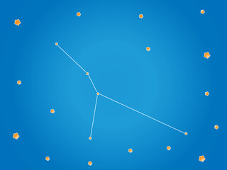 Wall Mural - cancer constellation stars in outer space. zodiac sign cancer constellation lines. vector illustrati
