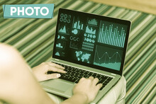 Inspiration Showing Sign Photo. Business Idea The Nonobjective Motif That Cannot Be Described Any Other Way. Woman Sitting With Laptop Upper Back View Working From Home.