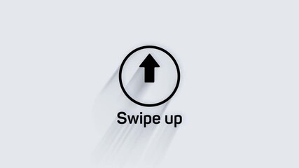 Aufkleber - Modern arrow, great design for any purposes. Alpha channel without background. Swipe up animation footage.