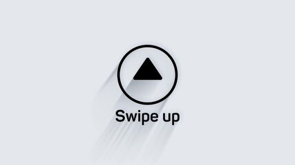 Aufkleber - Modern arrow, great design for any purposes. Alpha channel without background. Swipe up animation footage.