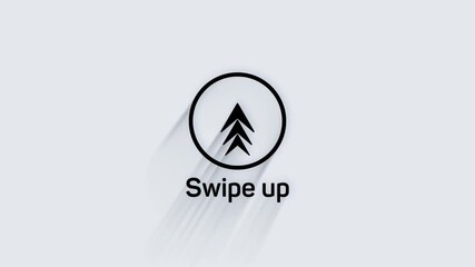 Leinwandbilder - Modern arrow, great design for any purposes. Alpha channel without background. Swipe up animation footage.