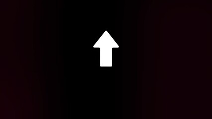 Leinwandbilder - Glitch Swipe up animation button. Application and social network icons, swipe up for advertising. Social media scroll arrows. 4K video animation with alpha channel