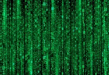 Digital Stream Or Binary Code Data On Matrix Background, Vector Digits Of Virtual Security Technology. Binary Code Or Green Numbers Pattern, Computer Cyber Hacker And Internet Information Security