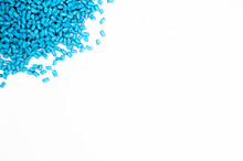 Plastic Granules Close Up For Holding,Colorful Plastic Granules With White Background.