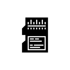 Poster - memory card vector icon. computer component icon solid style. perfect use for logo, presentation, website, and more. simple modern icon design solid style
