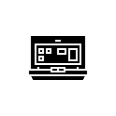Poster - laptop vector icon. computer component icon solid style. perfect use for logo, presentation, website, and more. simple modern icon design solid style
