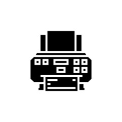 Poster - printer vector icon. computer component icon solid style. perfect use for logo, presentation, website, and more. simple modern icon design solid style