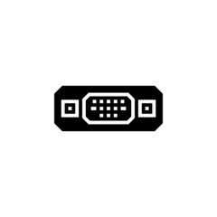 Poster - vga port vector icon. computer component icon solid style. perfect use for logo, presentation, website, and more. simple modern icon design solid style