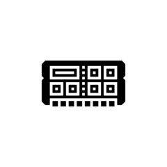 Poster - ram vector icon. computer component icon solid style. perfect use for logo, presentation, website, and more. simple modern icon design solid style