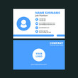 © Febrian - blue business card with eye-catching design