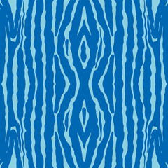 Poster - Blue zebra print seamless repeat pattern print background