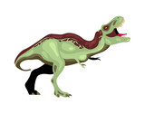 Fototapeta Dinusie - Ceratosaurus Cartoon Dinosaur Composition