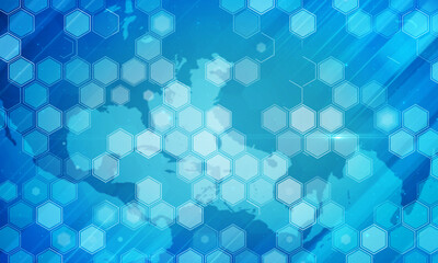 Wall Mural - digital technology business news blue background
