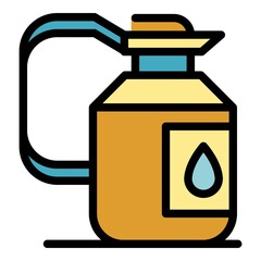 Poster - car engine oil icon. outline car engine oil vector icon color flat isolated