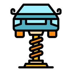 Poster - Transport lift icon. Outline transport lift vector icon color flat isolated
