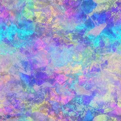 Seamless iridescent rainbow light pattern for print. High quality illustration. Swirly mix of pastel colors resembling holographic foil. Fantasy spectrum mermaid fantastical pattern for print.