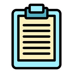 Poster - Game scenario icon. Outline game scenario vector icon color flat isolated