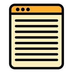 Poster - Novel scenario icon. Outline novel scenario vector icon color flat isolated