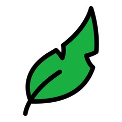 Poster - pen feather icon. outline pen feather vector icon color flat isolated