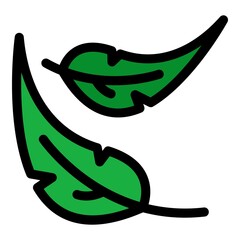 Poster - light feather icon. outline light feather vector icon color flat isolated