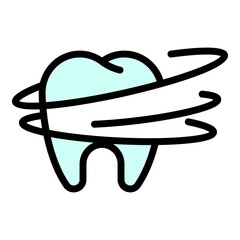 Poster - Dental hygiene icon. Outline dental hygiene vector icon color flat isolated
