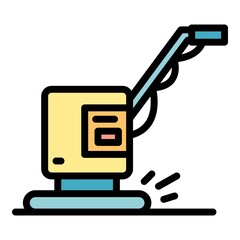Poster - Modern grinding machine icon. Outline modern grinding machine vector icon color flat isolated