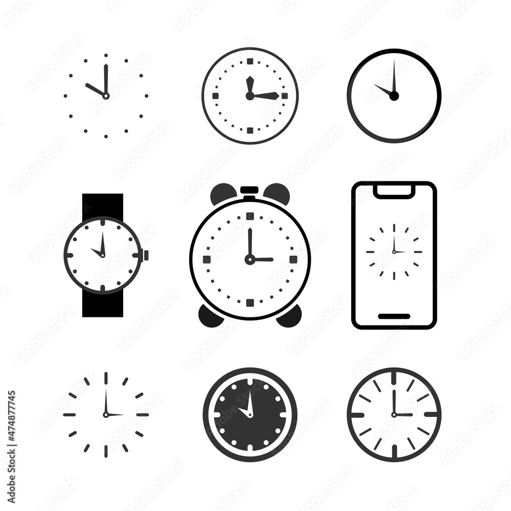 Time Simple Vector Image Trendy flat vector Time on white background, vector illustration can be ...