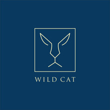 
Simple And Unique Line Art Logo Design Wild Cat Or Tiger