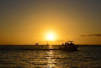 Sticker - Sonnenuntergang über dem Golf von Mexico, Key West, Florida Keys