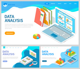Poster - Visualize with business analytics. Work with statistical data analysis, changing indicators. Analyze statistical indicators, business data. Marketing research for presentation. Data financial report