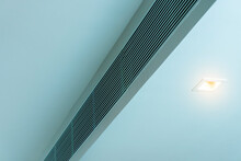 Ceiling Concealed Air Duct And LED Lighting In The Modern Living Room