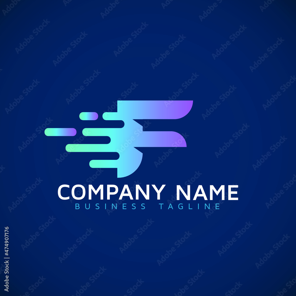 Letter F Speed motion fast Logo Design initial letter f icon Element ...