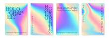 Multicolored Bright Background With Iridescent Tints Of Color. Holographic Effect, Color Gradient Transitions.