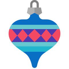 christmas ornament flat icon