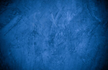 Old Wall Pattern Texture Cement Blue Dark Abstract  Blue Color Design Are Light With Black Gradient Background.