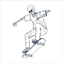 Skull Jump On A Skateboard
