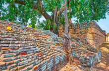 The Ruins Of The City Fortress At Katam Corner, Chiang Mai, Thailand
