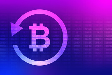Poster - 2d rendering bitcoin sign concept
