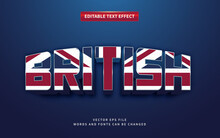 Editable 3d British Text Effect