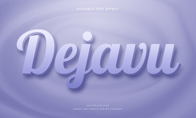 Poster - Editable 3d dejavu text effect with purple very peri 2022 pantone colour