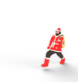 Fototapeta Sport - Santa Claus with gifts background for text