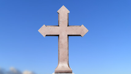 Fototapete - Gold plus sign isolated on white background with reflection. 3D rendering.