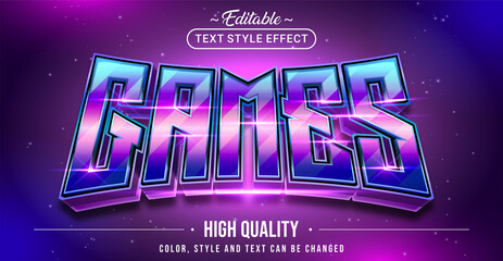 Poster - Editable text style effect - Games text style theme.