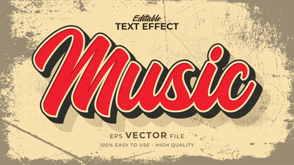 Aufkleber - Editable text style effect - retro text in grunge style theme