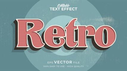 Poster - Editable text style effect - retro text in grunge style theme