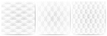  Set Of Abstract Geometric Pattern Floral Design. Elegant White Background Modern Stylish