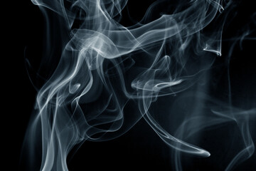 Wall Mural - Close up of smoke abstract on black background